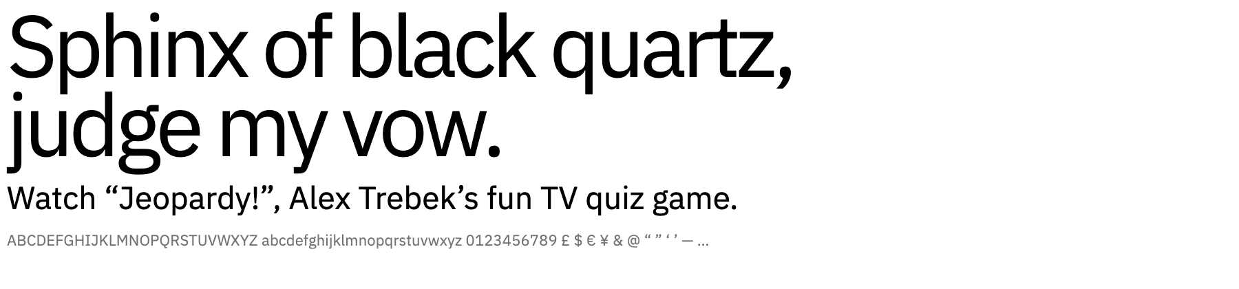IBM Plex Sans set in IBM Plex Sans
